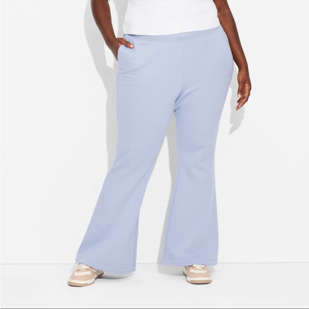 NWT Wild Fable High Rise Flare Leg Sweatpants from Target in Blue Size XXS Z63 - Picture 3 of 6